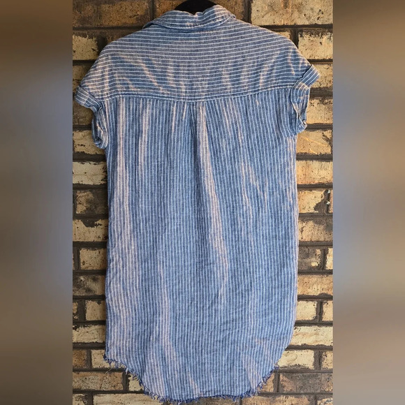 BeachLunchLounge striped linen & cotton tshirt dress - Picture 2 of 5